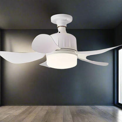 Socket Ceiling Fan with LED Light + Remote