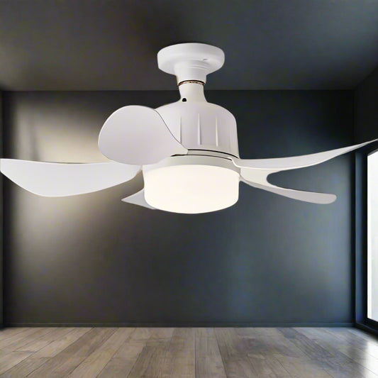 Socket Ceiling Fan with LED Light + Remote